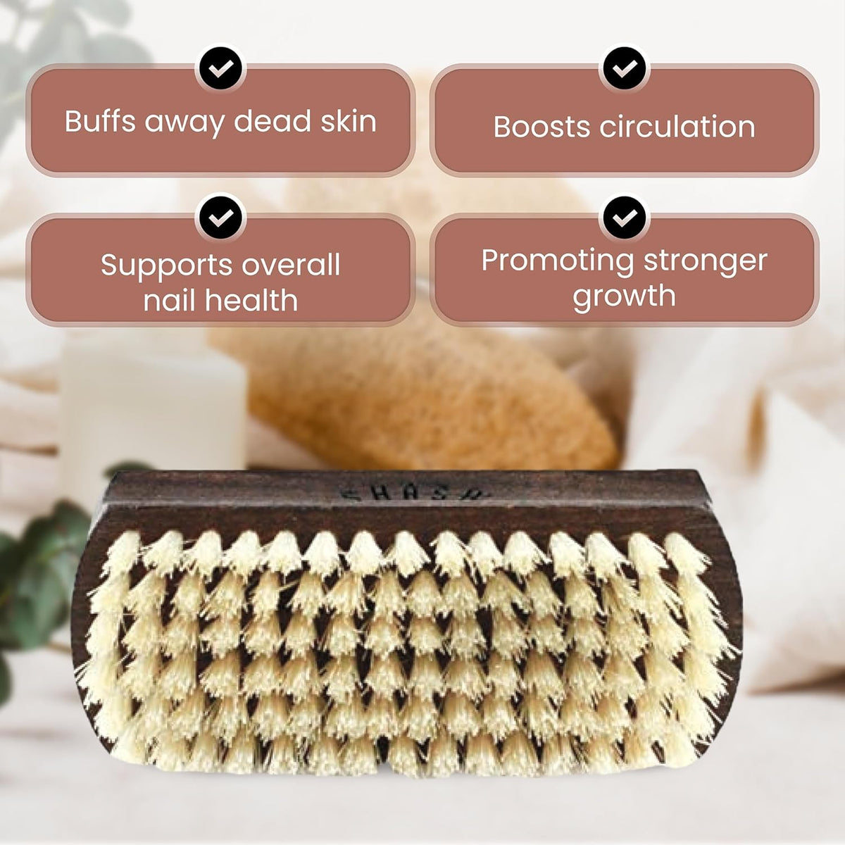 The Thermo Beech Wood Light Bristle Hand And Nail Brush