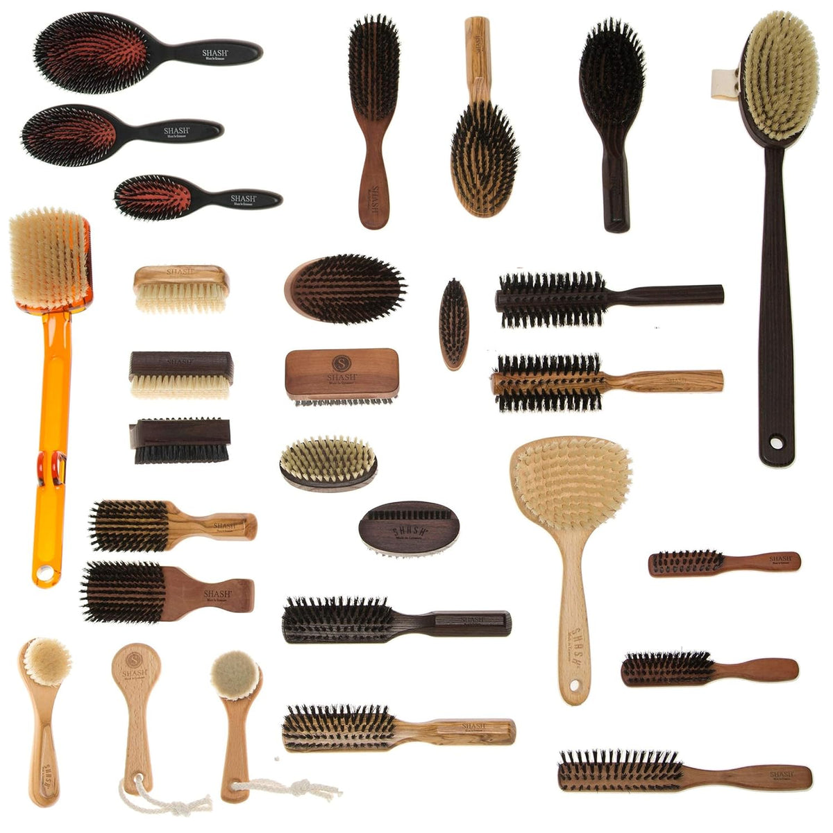 The Thermo Beech Wood Black Bristle Hand And Nail Brush